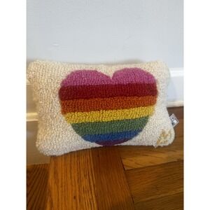 Chandler 4 Corners Laura Megroz Rainbow Heart Glow Pillow 11x8 Throw‎ Decor